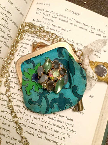 Coin Purse Necklace - teal